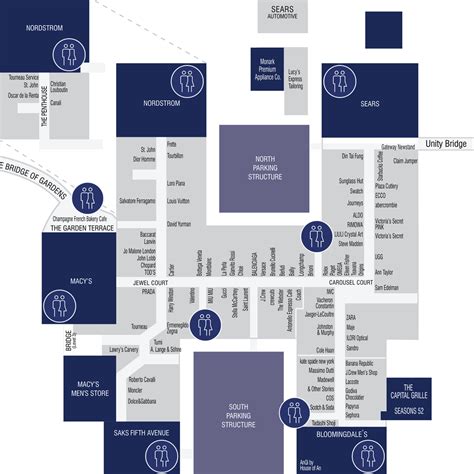 south coast plaza map level 1